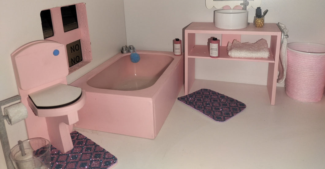 Barbie Badkamer Stel - Bad (Hout)