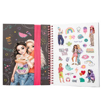 Load image into Gallery viewer, Top Model Doodle Colouring Book Set (w 5xneon pens,stickers)