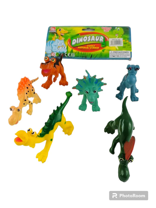 Cartoon Dinosaurs 6pc in Bag