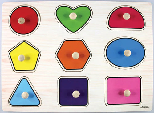 Puzzle 9pc Shapes (Peg)