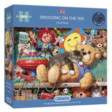 Load image into Gallery viewer, Puzzle 1000pc Snoozing On The Ted