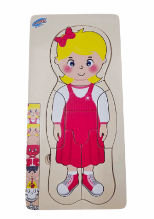 Puzzle Head To Toe - Girl (Wooden)