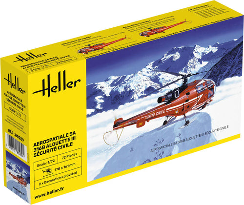 Aerospatiale Alouette III Civil (scale 1 : 72) (Heller)