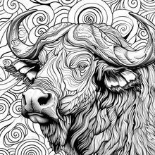Load image into Gallery viewer, Fine Art - Buffalo Spirals 300 x 300mm