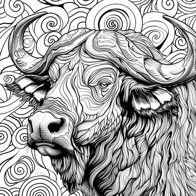 Fine Art - Buffalo Spirals 300 x 300mm