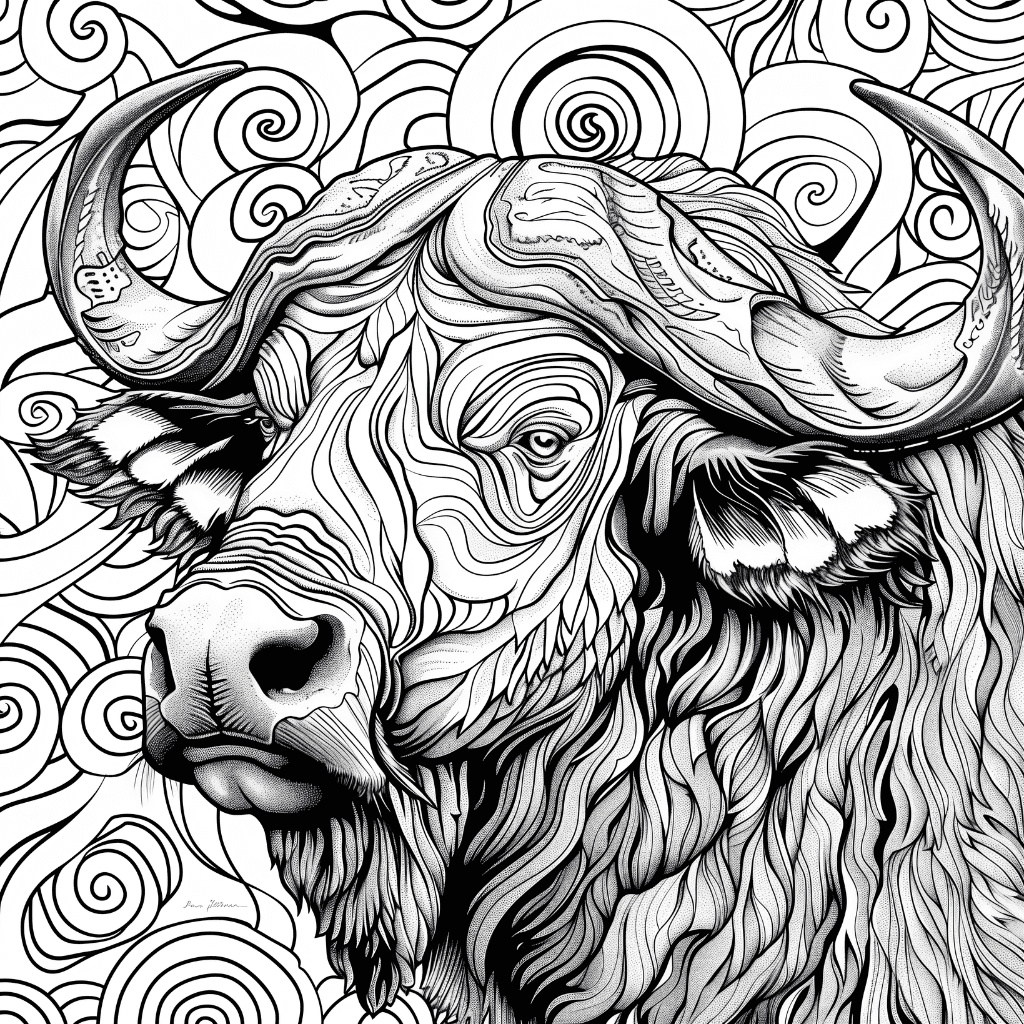 Fine Art - Buffalo Spirals 300 x 300mm