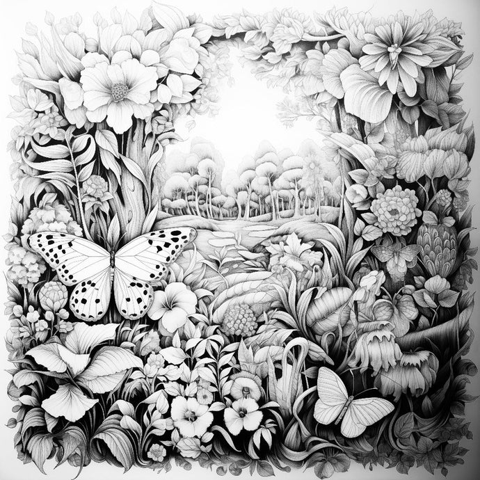Greeting Card - Butterfly Meadow 155 x 155mm
