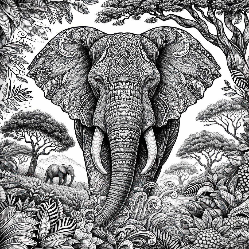 Fine Art - Majestic Elephant 300 x 300mm