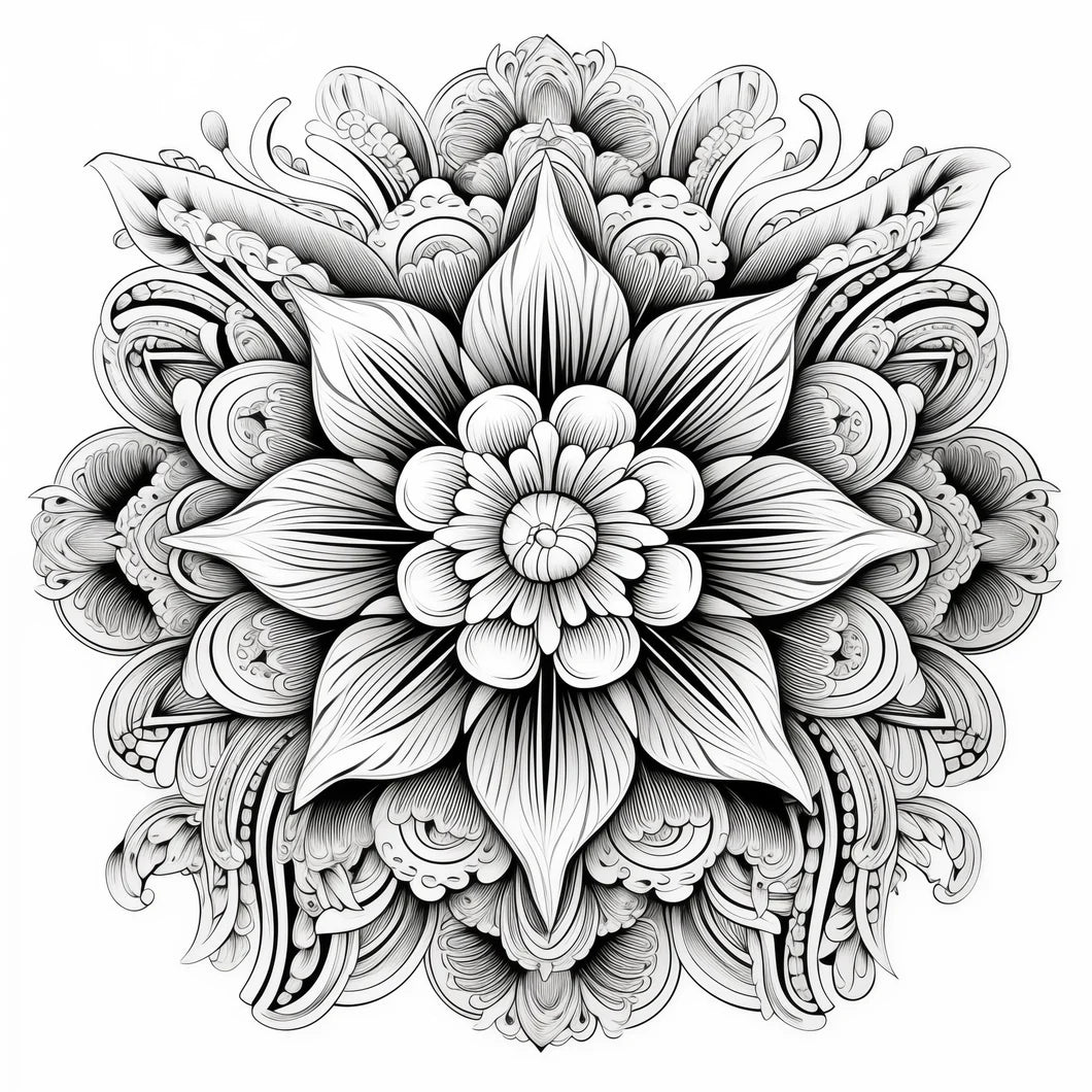 Fine Art - Lotus Mandala 300 x 300mm Board