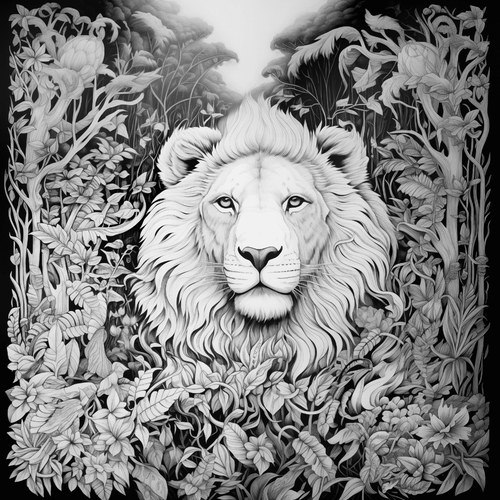 Fine Art - Jungle Lion 595 x 595mm