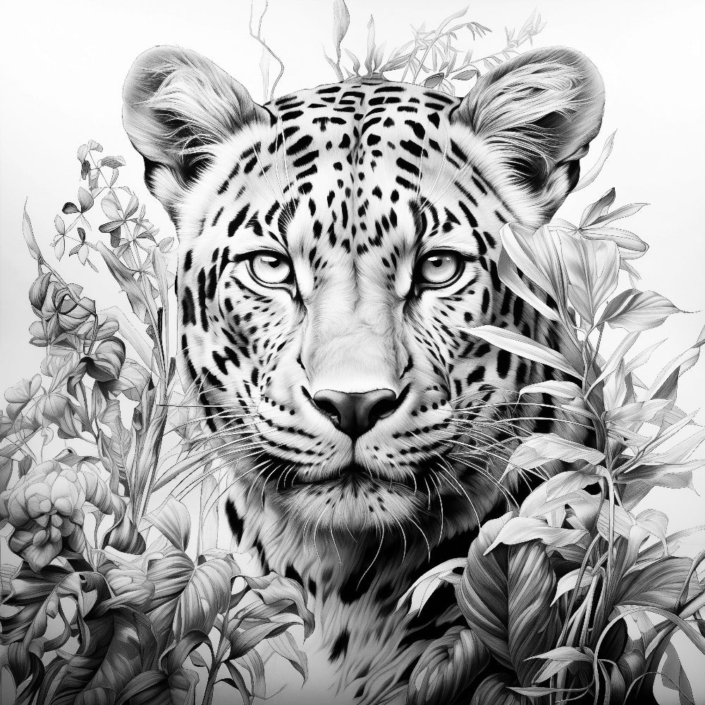 Fine Art - Leafy Leopard 595 x 595mm
