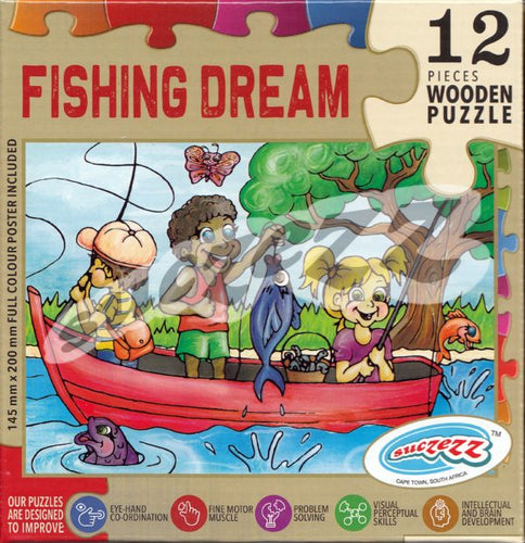 Puzzle 12pc Fishing Dream (Wooden)