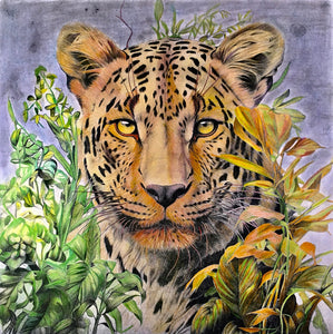 Fine Art - Leafy Leopard 595 x 595mm