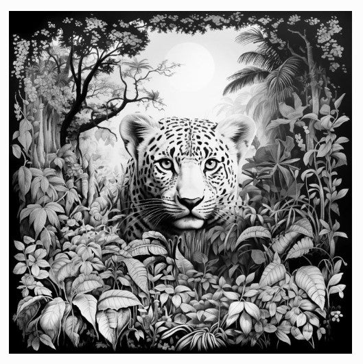 Fine Art - Jungle Leopard 300 x 300mm Board