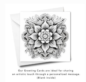 Greeting Card - Lotus Mandala 155 x 155mm