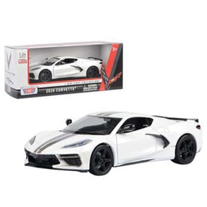 Chev Corvette C8 2020 White (scale 1 : 24)