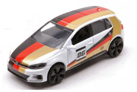 VW Golf A7 GT Racing White w Racing Stripes (scale 1 : 43)