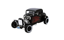 Load image into Gallery viewer, Ford Hot Rod 1932 Matt Black w Red Ghost Flame (scale 1 : 18)