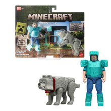 Load image into Gallery viewer, Minecraft Movie Steve &amp; Wolf (Carded)