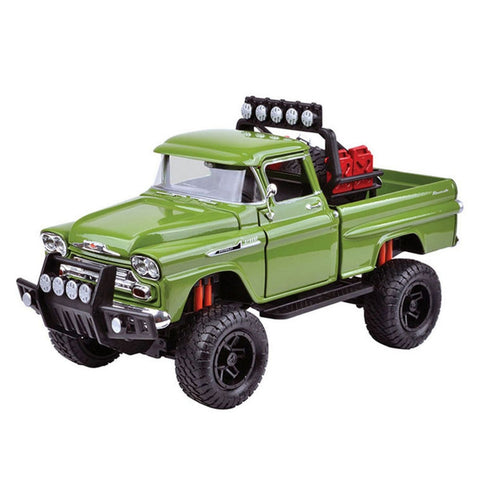Chevy Apache Fleetside Pickup Off Road Green 1958 (scale 1:24)