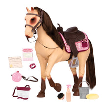 Load image into Gallery viewer, OG Horse Morgan Poseable Cream 20 Inch with Accessories