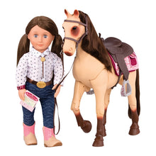 Load image into Gallery viewer, OG Horse Morgan Poseable Cream 20 Inch with Accessories