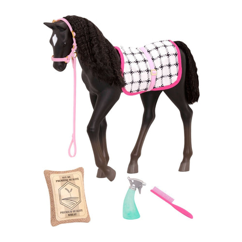 OG Foal Black Velvet Horse 13 Inch