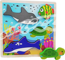 Load image into Gallery viewer, Sea Life Bulky (chunky) Puzzle 4pc