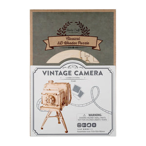 Puzzle 3D Vintage Camera 142pc (Wooden)