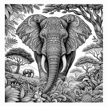 Load image into Gallery viewer, Greeting Card - Tribal Elephant 155 x 155mm