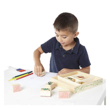 Load image into Gallery viewer, Dinosaur Wooden Stamp Set