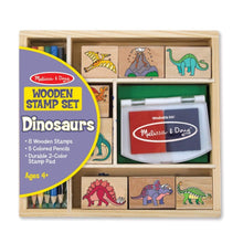 Load image into Gallery viewer, Dinosaur Wooden Stamp Set