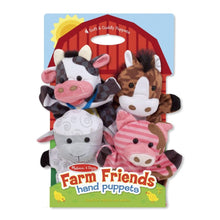 Load image into Gallery viewer, Farm Friends Hand Puppets 4pc