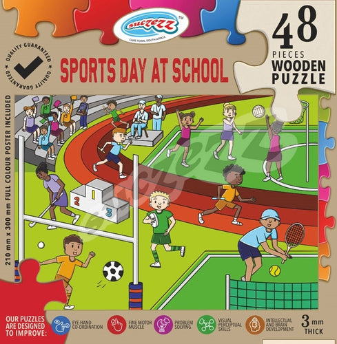 Puzzle 48pc Sports Day At School
