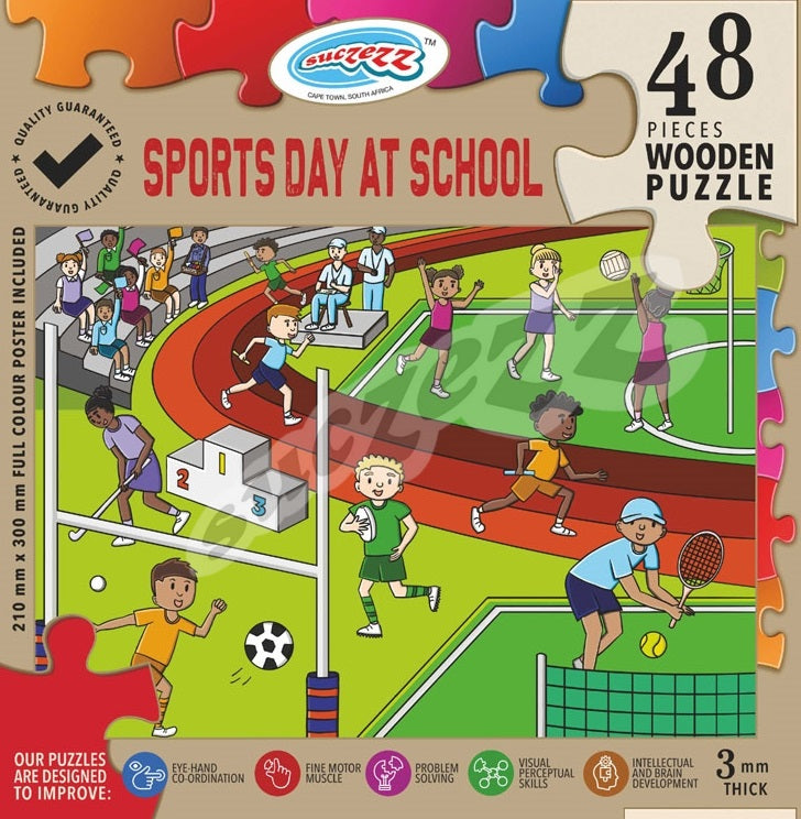 Puzzle 48pc Sports Day At School