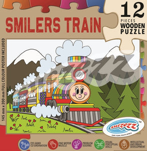 Puzzle 12pc Smilers Train (Wooden)