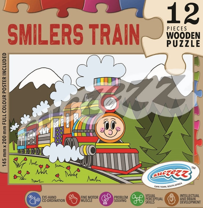 Puzzle 12pc Smilers Train (Wooden)