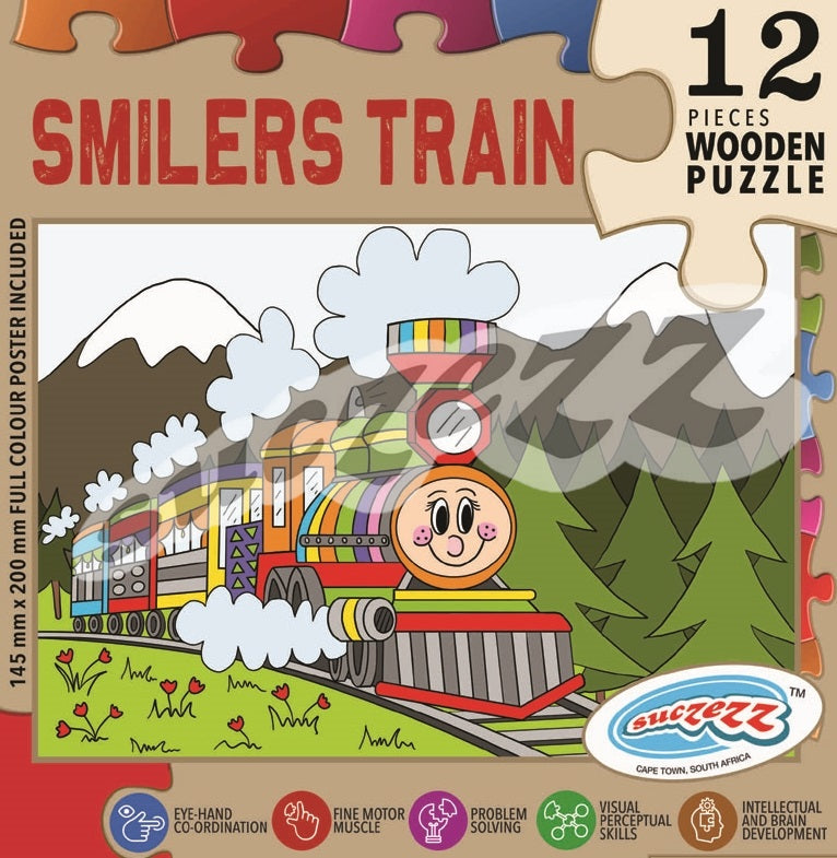 Puzzle 12pc Smilers Train (Wooden)