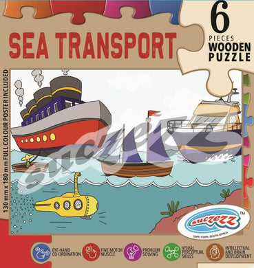 Puzzle 6pc Sea Transport (Wooden)