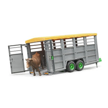 Load image into Gallery viewer, Livestock Trailer with 1 Cow Bruder