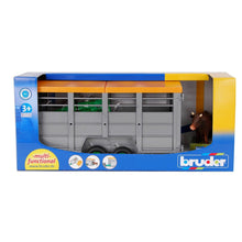 Load image into Gallery viewer, Livestock Trailer with 1 Cow Bruder