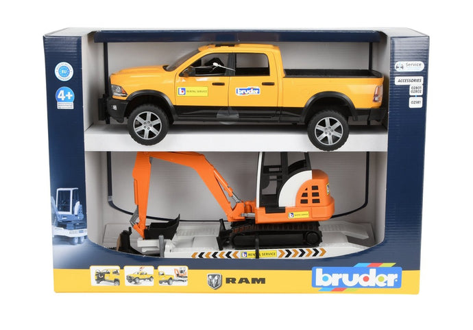 RAM Rental Service with Mini Excavator Bruder
