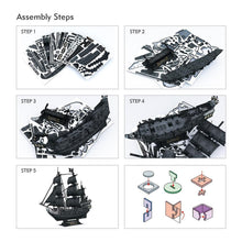 Load image into Gallery viewer, Puzzle 3D Queen Anne's Revenge 293pc with LED