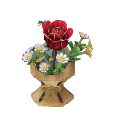 Puzzle 3D Flower Bouquet - Rose 120pc (Cubic Fun)