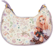 Load image into Gallery viewer, Top Model Small Half Moon Handbag (girl playing guitar)