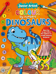 Colour By Numbers - Dinosaurs (Orange)