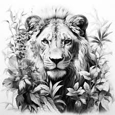 Fine Art - Leafy Lion 595 x 595mm