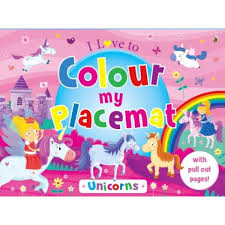 Colour My Placemat - Unicorns