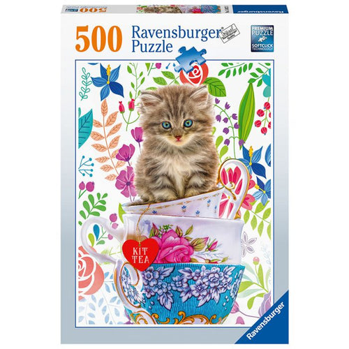 Puzzle 500pc Kitten In A Cup