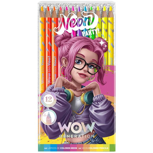 WOW Generation Colour Pencils 12pc (Neon Party/Metallic Powe